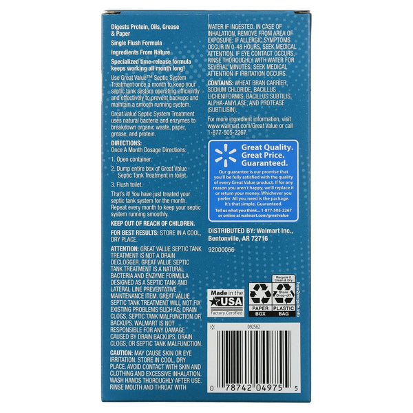 Septic System Treatment - 2 packs - 9.8 oz per pack - plus 3 My Outlet Mall Resealable Storage Pouches