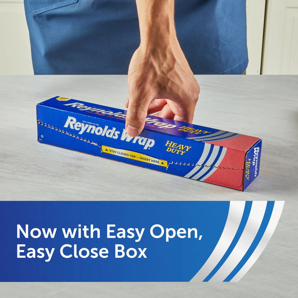 Heavy Duty Aluminum Foil, 12 Inch Width - 2 packs -  50 square feet per pack - plus 3 My Outlet Mall Resealable Storage Pouches