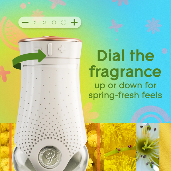 PlugIns Scented Oil Air Freshener, Radiant Bloom Limited Edition, 3.35 oz - 2 packs - 5 Count  per pack - plus 3 My Outlet Mall Resealable Storage Pouches