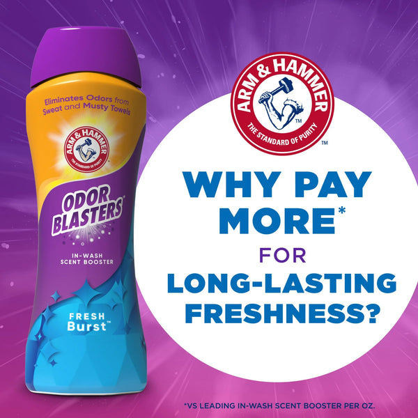 Odor Blasters Fresh Burst In-Wash Laundry Scent Booster- 2 packs - 24 oz per pack - plus 3 My Outlet Mall Resealable Storage Pouches