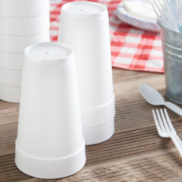 Disposable Foam Cups, 20oz - 3 packs - 14 Count per pack - plus 3 My Outlet Mall Resealable Storage Pouches