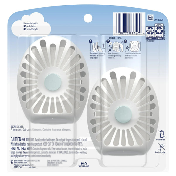 Bathroom Air Freshener, Small Spaces Odor Fighter, Citrus Breeze, 2 Count - 1 pack - plus 3 My Outlet Mall Resealable Storage Pouches