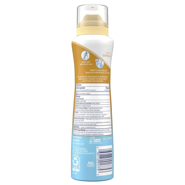 Dry Spray Antiperspirant Deodorant, Vanilla and Argan Oil - 1 pack - 4.1 oz per pack - plus 3 My Outlet Mall Resealable Storage Pouches