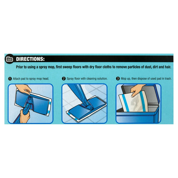 Deep Cleaning Mop Pads - 1 pack - 15 count per pack - plus 3 My Outlet Mall Resealable Storage Pouches