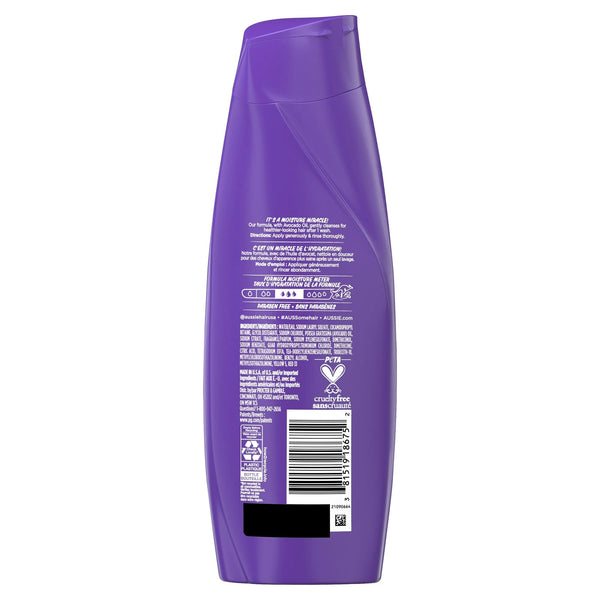 Miracle Moist Shampoo for All Hair Types with Avocado, Moisturizing, Paraben Free - 1 pack - 12.1 oz per pack - plus 3 My Outlet Mall Resealable Storage Pouches