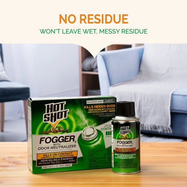 Indoor Insect Fogger with Odor Neutralizer - 3 packs - 3 count per pack plus 3 My Outlet Mall Resealable Storage Pouches