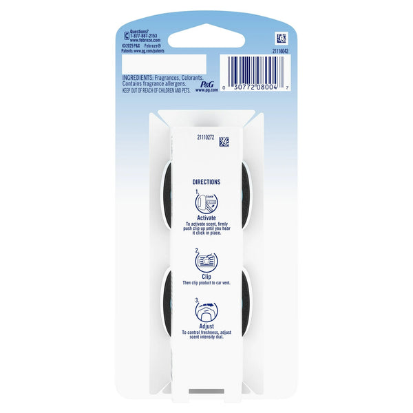 Auto Air Freshener Vent Clip Cherry Blossom Scent, 2 Count - 1 pack - plus 3 My Outlet Mall Resealable Storage Pouches