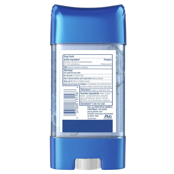 Clear Gel Men's Antiperspirant Deodorant, Wild Rain - 1 pack - 3.8 oz per pack - plus 3 My Outlet Mall Resealable Storage Pouches