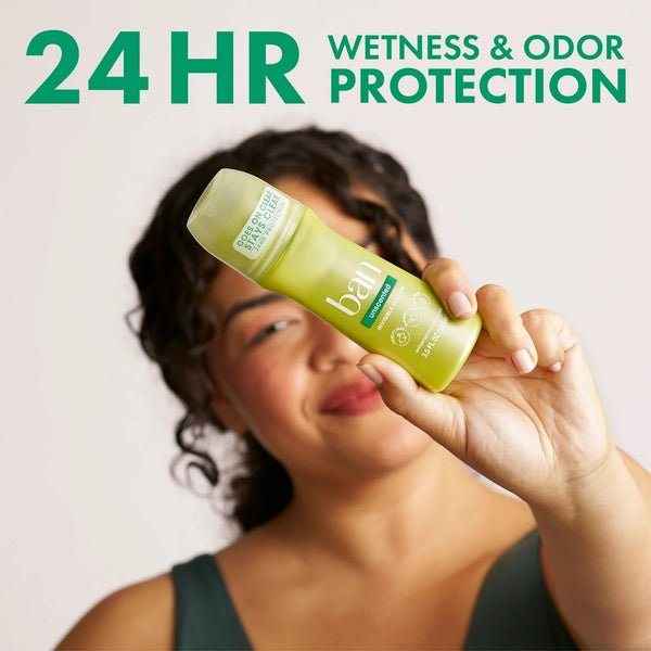 Invisible Roll-on Antiperspirant Deodorant for Women and Men, Unscented - 2 packs - 3.5 oz per pack - plus 3 My Outlet Mall Resealable Storage Pouches