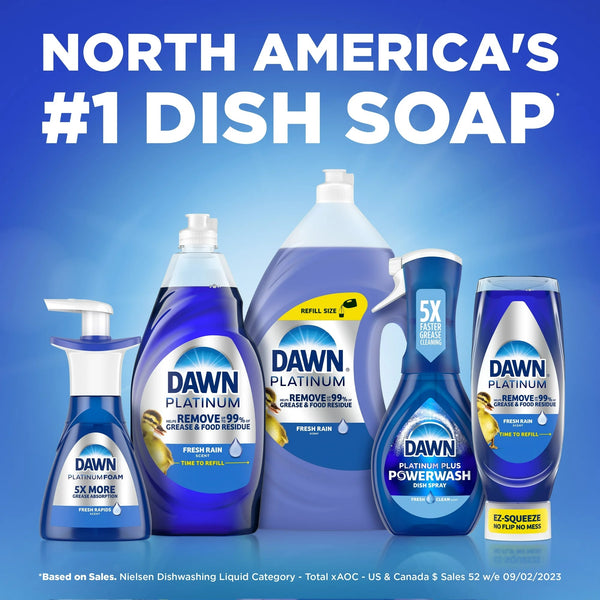 Platinum Powerwash Dish Spray, Dish Soap, Lemon Starter Kit - 1 pack - 16 fl oz per pack - plus 3 My Outlet Mall Resealable Storage Pouches