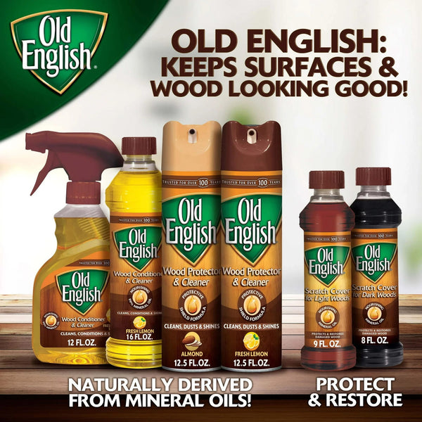Dark Wood Furniture Oil Scratch Cover Polish - 1 pack - 16 oz per pack - plus 3 My Outlet Mall Resealable Storage Pouches