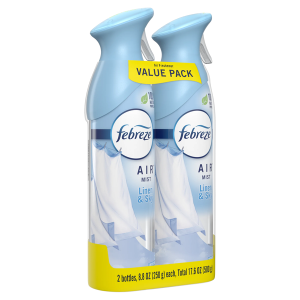 Air Freshener Spray, Odor-Fighting Room Spray, Linen & Sky- 1 pack - 2 count per pack - plus 3 My Outlet Mall Resealable Storage Pouches