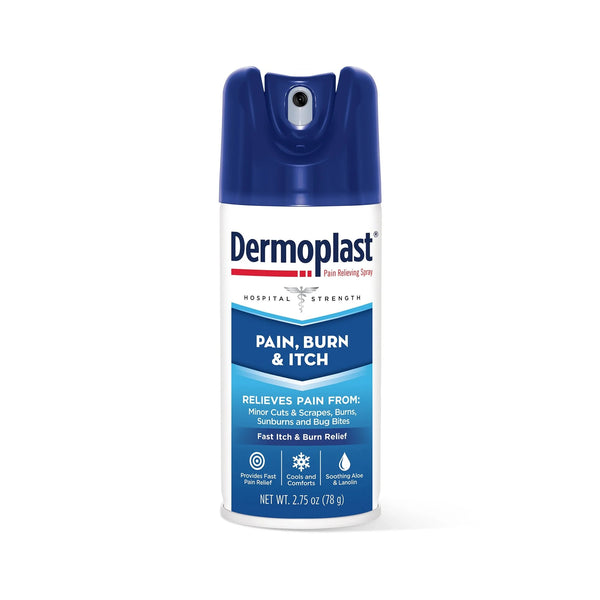 Pain Relief Spray for Minor Cuts, Burns and Bug Bites - 2 packs - 2.75 oz per pack - plus 3 My Outlet Mall Resealable Storage Pouches