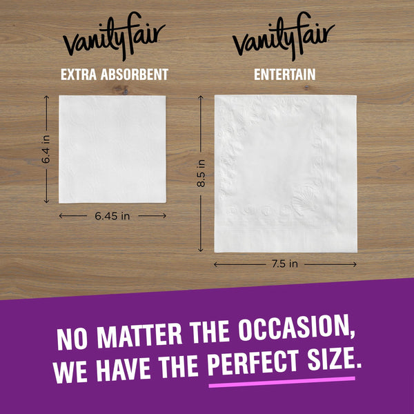 Extra Absorbent Paper Napkins, White, Soft and Strong Disposable Napkins - 2 packs - 80 Count per pack - plus 3 My Outlet Mall Resealable Storage Pouches