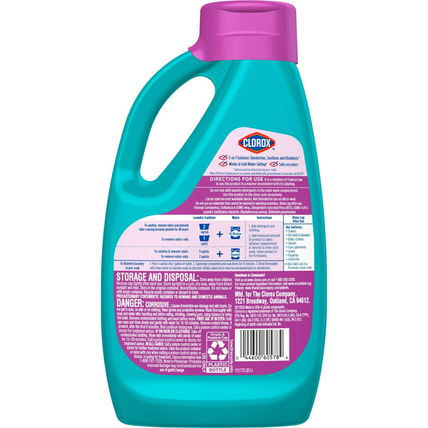 Laundry Sanitizer, 0% Bleach, Color Safe, Fresh Meadow - 1 pack - 42 oz per pack - plus 3 My Outlet Mall Resealable Storage Pouches