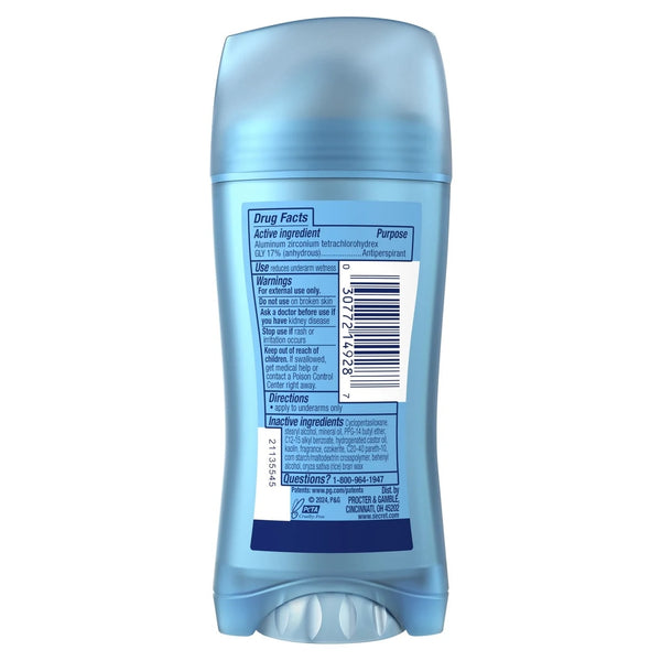 Fresh Invisible Solid Antiperspirant Deodorant for Women, Hidden Oasis - 3 packs - 2.6 oz per pack - plus 3 My Outlet Mall Resealable Storage Pouches