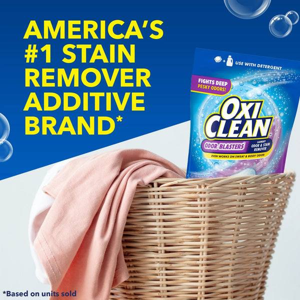 Odor Blasters Odor and Laundry Stain Remover Power Paks- 2 packs - 24 ct per pack - plus 3 My Outlet Mall Resealable Storage Pouches
