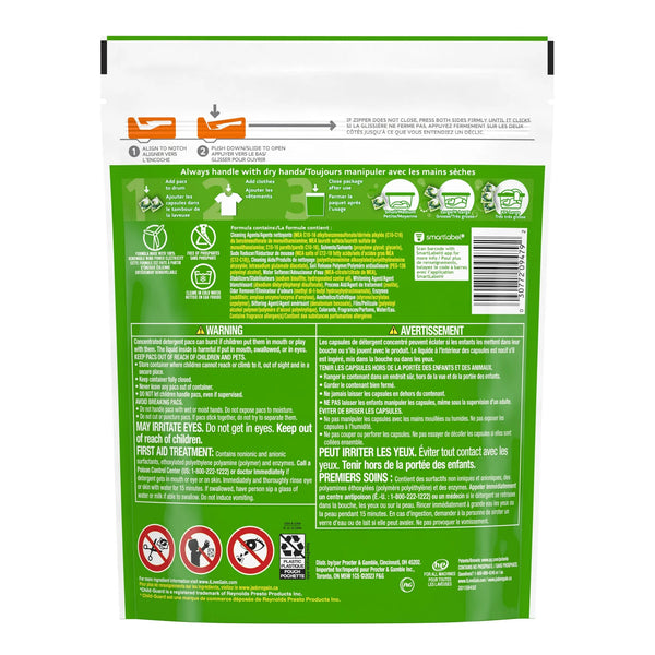 Flings Laundry Detergent Pacs with Odor Defense, Super Fresh Blast Scent - 1 pack - 31 Count - plus 3 My Outlet Mall Resealable Storage Pouches
