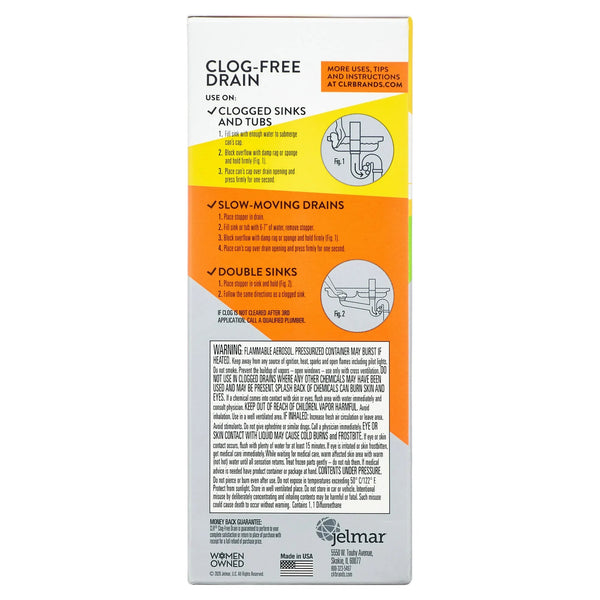 Clog-Free Drain Opener, Chemical-Free Pressurized Air Canister - 2 packs - 4.5 oz per pack - plus 3 My Outlet Mall Resealable Storage Pouches