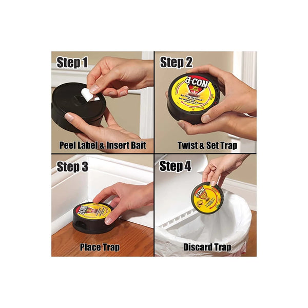 No View, No Touch Covered Mouse Trap - 1 pack - plus 3 My Outlet Mall Resealable Storage Pouches