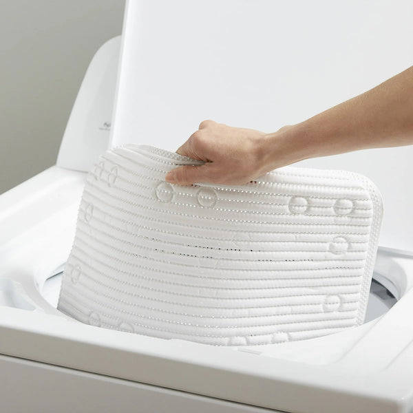 Cushioned Foam Bathtub Mat with Suction Cups, White 17" x 36" - 1 pack - plus 3 My Outlet Mall Resealable Storage Pouches