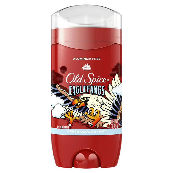 Aluminum Free Deodorant for Men, Eaglefangs, Fresh Cloud Scent - 1 pack - 3 oz per pack - plus 3 My Outlet Mall Resealable Storage Pouches