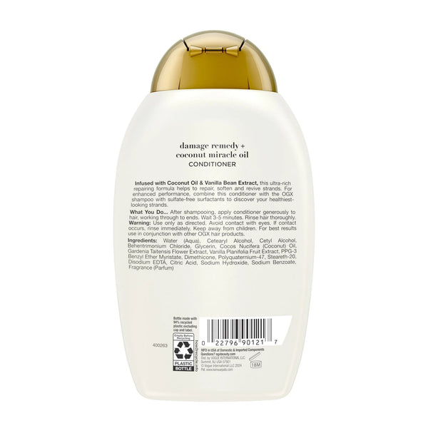 Extra Strength Damage Remedy + Coconut Oil Conditioner - 2 packs - 13Fl oz per pack - plus 3 My Outlet Mall Resealable Storage Pouches