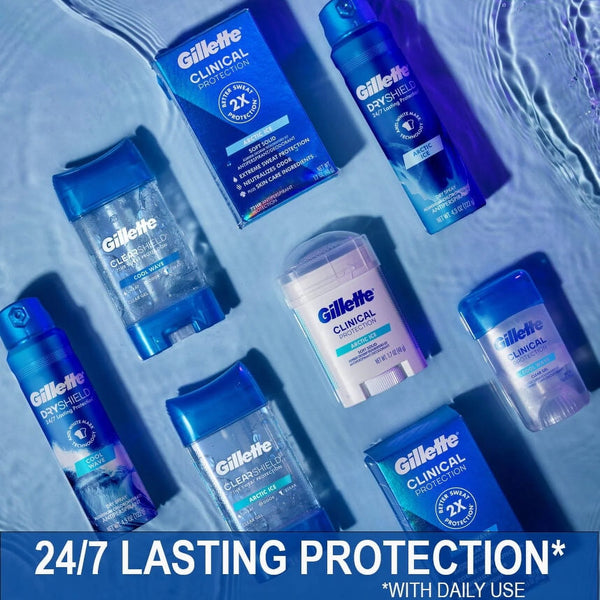 Clear Gel Antiperspirant and Deodorant for Men Tropical Breeze Scent - 3 packs - 3.8 oz per pack - plus 3 My Outlet Mall Resealable Storage Pouches