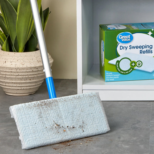 Dry Sweeping Cloth Refills - 1 pack - 16 count per pack - plus 3 My Outlet Mall Resealable Storage Pouches