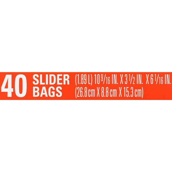 Slider Kitchen Storage Bags, Half-gallon Size - 2 packs -  40 Count per pack - plus 3 My Outlet Mall Resealable Storage Pouches