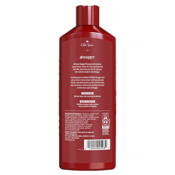 Men's 2-in-1 Shampoo and Conditioner, All Hair Types, Swagger - 1 pack - 13.5Fl oz per pack - plus 3 My Outlet Mall Resealable Storage Pouches
