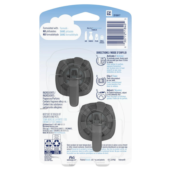 Car Air Freshener, Odor-Fighting Car Vent Clip, Apple Mango Sunshine, 2 Count - 1 pack - plus 3 My Outlet Mall Resealable Storage Pouches