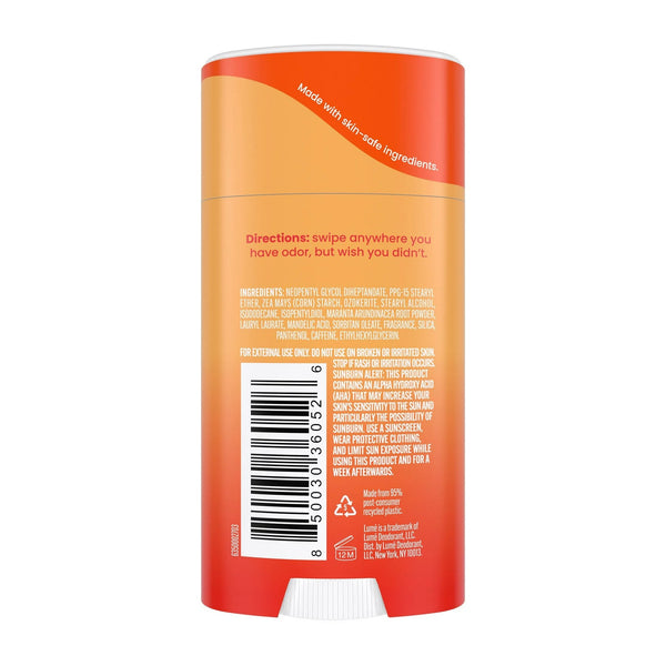 Whole Body Deodorant for Women Smooth Solid Stick  Aluminum Free, Clean Tangerine - 2 packs - 2.6 oz per pack - plus 3 My Outlet Mall Resealable Storage Pouches