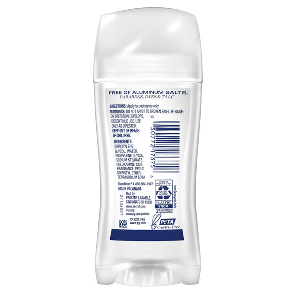 Aluminum Free Clear Solid, Clear Ocean Scent - 2 packs - 2.4 oz per pack - plus 3 My Outlet Mall Resealable Storage Pouches