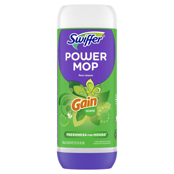 PowerMop Floor Cleaning Solution with Gain Scent - 1 pack - 25.3 fl oz per pack - plus 3 My Outlet Mall Resealable Storage Pouches