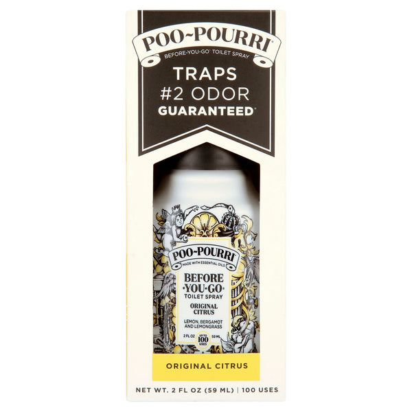 Original Citrus , Lemon + Bergamot + Lemongrass Before-You-Go Toilet Spray - 1 pack - 2 oz per pack - plus 3 My Outlet Mall Resealable Storage Pouches