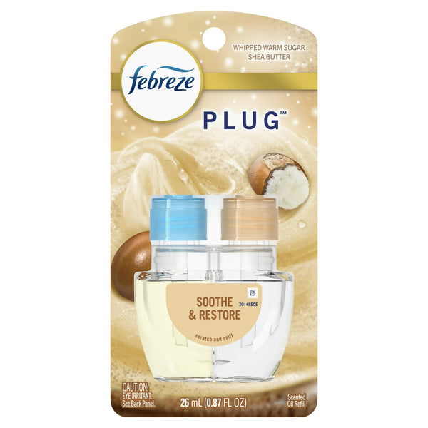 Plug Refill Odor-Fighting Air Freshener Soothe & Restore Scent - 1 pack - 0.87 oz per pack - plus 3 My Outlet Mall Resealable Storage Pouches