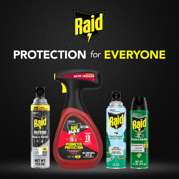 Defend Outdoor Defense System Wasp and Hornet Bug Spray, Insect Killer - 2 packs - 17.5oz per pack - plus 3 My Outlet Mall Resealable Storage Pouches