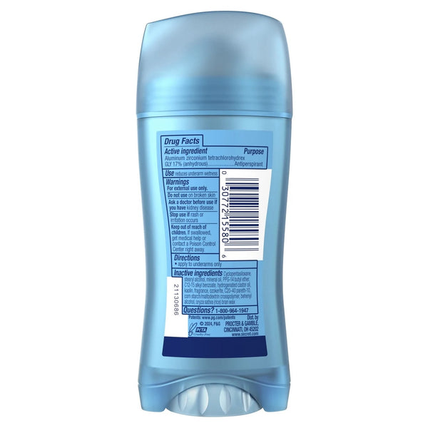 Fresh Invisible Solid Antiperspirant Deodorant for Women, Bubble Bath Scent - 1 pack - 2.6 oz per pack - plus 3 My Outlet Mall Resealable Storage Pouches