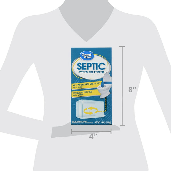 Septic System Treatment - 2 packs - 9.8 oz per pack - plus 3 My Outlet Mall Resealable Storage Pouches