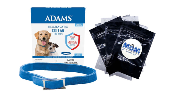Flea and Tick Control Collar for Dogs and Puppies, 1 pack, 1 Count, plus 3 My Outlet Mall Resealable Storage Pouches