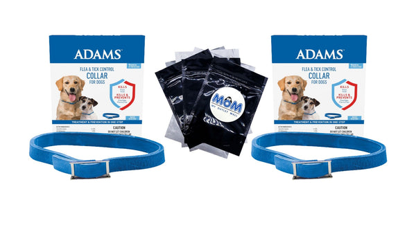 Flea and Tick Control Collar for Dogs and Puppies, 2 pack, 1 Count per pack, plus 3 My Outlet Mall Resealable Storage Pouches