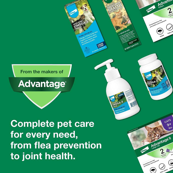 Vet-Recommended Flea Prevention for Large Cats 9 lbs+ 2-Monthly Treatments, 1 pack, 2 Count, plus 3 My Outlet Mall Resealable Storage Pouches