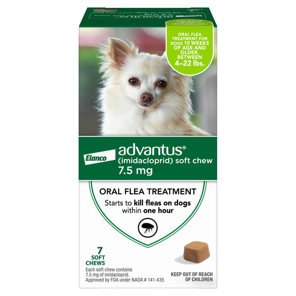 Chewable Flea Treatment for Dogs 4, 22 lbs. 3 pack, 7 Soft Chews per pack, plus 3 My Outlet Mall Resealable Storage Pouches