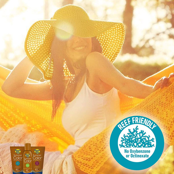 Summer Color Self-Tanning Lotion Deep/Dark, 2 pack, 6fl oz per pack, Banana Boat, plus 3 My Outlet Mall Resealable Storage Pouches