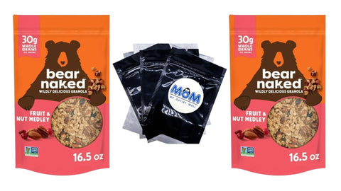 Fruit and Nut Medley Granola Cereal Mega Pack, 2 Packs, 16.5 oz per pack, plus 3 My Outlet Mall Resealable Storage Pouches