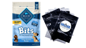 Blue Bits Training Treats Chicken Flavor Soft Treats for Dogs, Whole Grain, 1 pack, 11 oz, plus 3 My Outlet Mall Resealable Storage Pouches