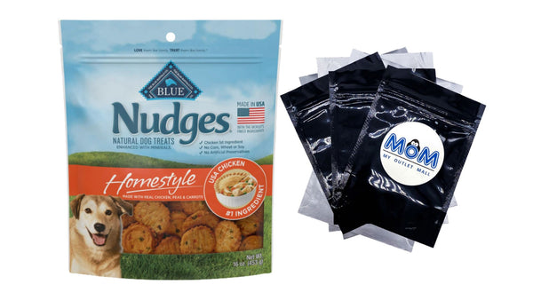 Nudges Homestyle Natural Dog Treats Chicken Bag, 1 pack, 16 oz, plus 3 My Outlet Mall Resealable Storage Pouches