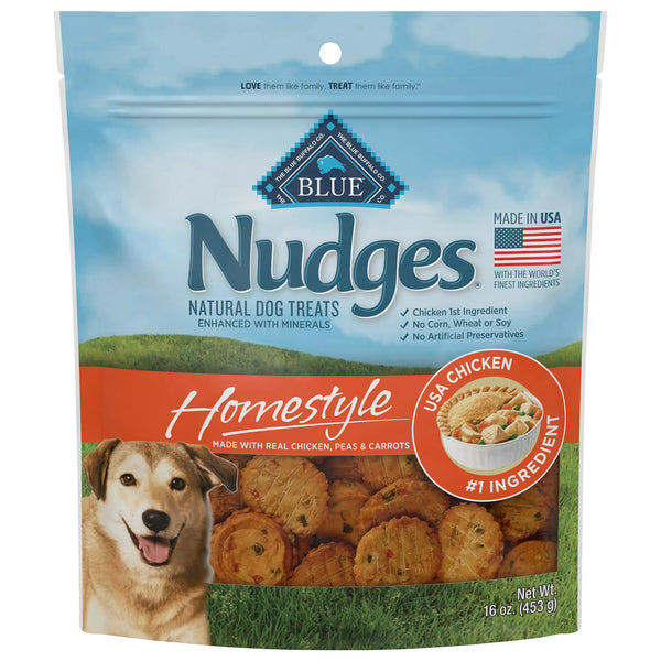 Nudges Homestyle Natural Dog Treats Chicken Bag, 3 pack, 16 oz per pack, plus 3 My Outlet Mall Resealable Storage Pouches