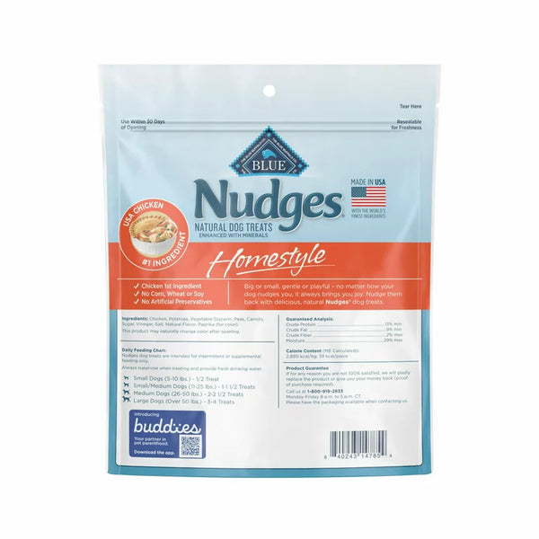 Nudges Homestyle Natural Dog Treats Chicken Bag, 2 pack, 16 oz per pack, plus 3 My Outlet Mall Resealable Storage Pouches